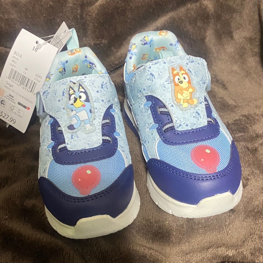 Kids Bluey Sneakers - Blue and White